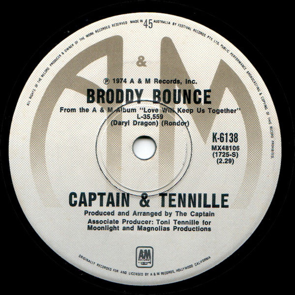 Captain & Tennille* : The Way I Want To Touch You (7")