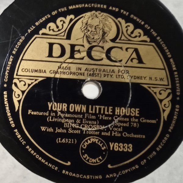 Bing Crosby : Bonne Nuit / Your Own Little House (Shellac, 10")