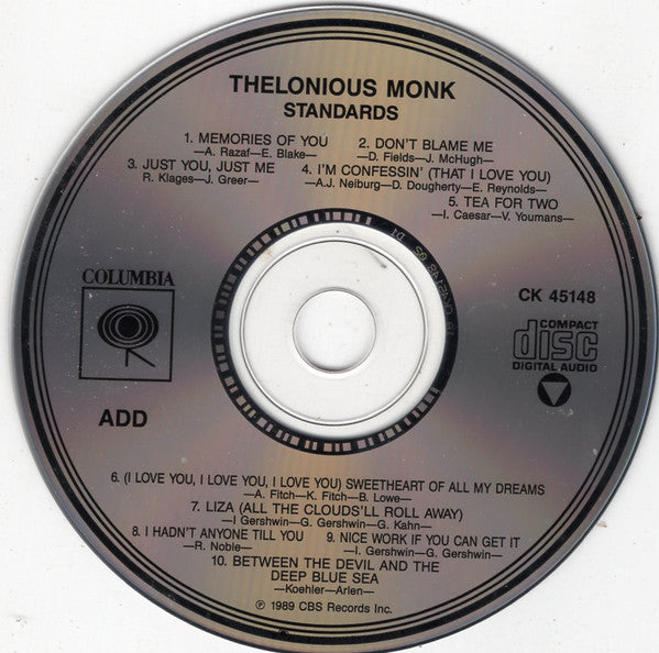 Thelonious Monk : Standards (CD, Comp, RM)