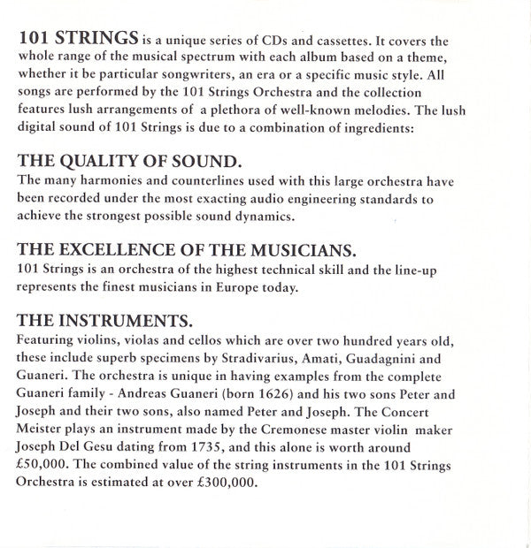 101 Strings : Music For Swingin' Lovers (CD, Album)