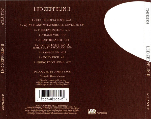 Led Zeppelin : Led Zeppelin II (CD, Album, RE, RM)