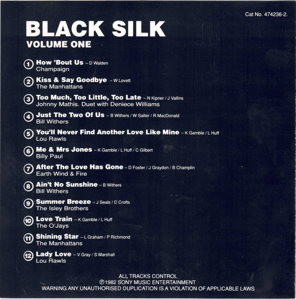 Various : Black Silk Volume One (CD, Comp)