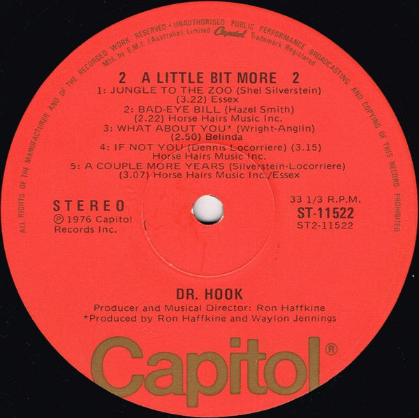 Dr. Hook : A Little Bit More (LP, Album)