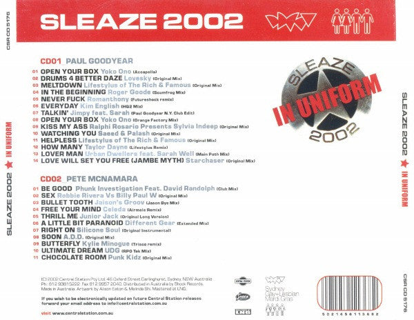 Paul Goodyear / Pete McNamara : Mardi Gras Presents Sleaze 2002 In Uniform (2xCD, Mixed)