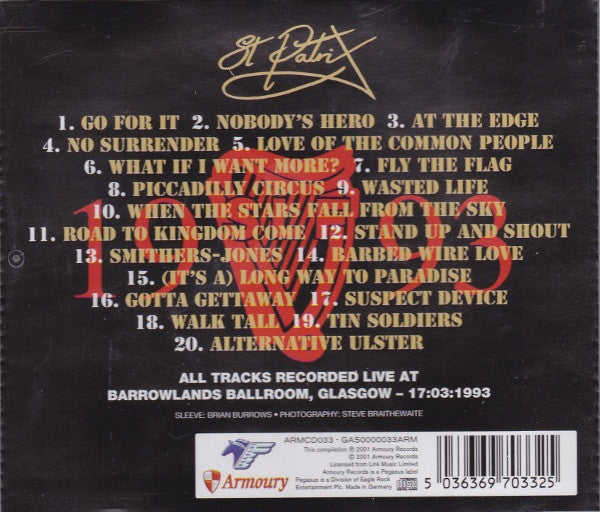 Stiff Little Fingers : Pure Fingers - St Patrix 1993 (CD, Album, RE, RM)