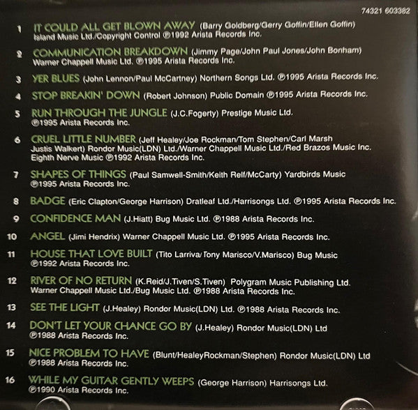 The Jeff Healey Band : The Very Best Of (CD, Comp, RE)