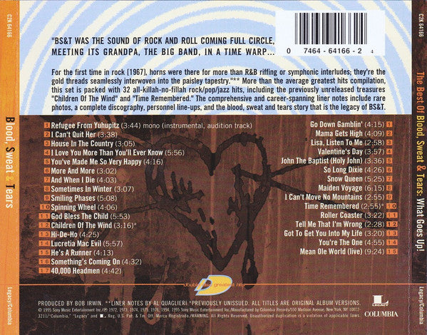 Blood Sweat & Tears* : The Best Of Blood, Sweat & Tears: What Goes Up! (2xCD, Comp, RP)
