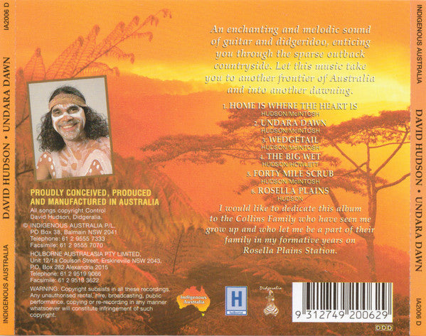 David Hudson : Undara Dawn (CD, Album)