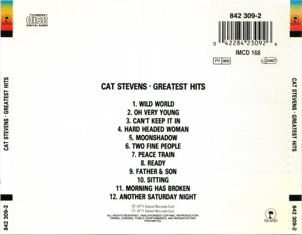 Cat Stevens : Greatest Hits (CD, Comp, RE)