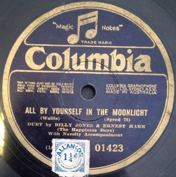 Billy Jones & Ernest Hare : A Gay Caballero / All By Yourself In The Moonlight (Shellac, 10")