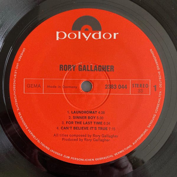 Rory Gallagher : Rory Gallagher (LP, Album)