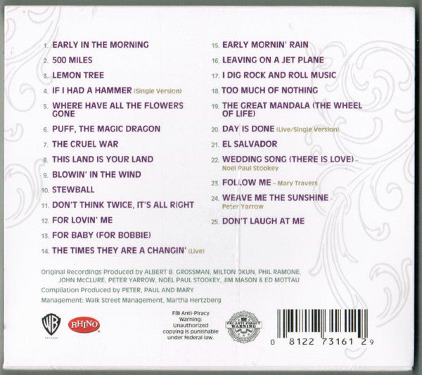 Peter Paul And Mary* : The Very Best Of Peter Paul And Mary (CD, Comp)