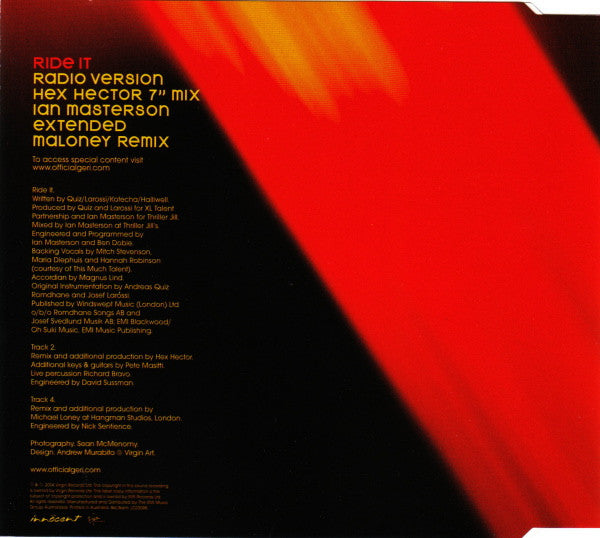 Geri* : Ride It (CD, Single, Copy Prot.)