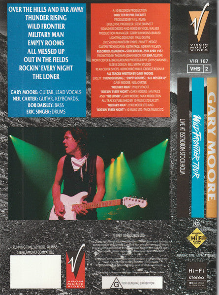 Gary Moore : Wild Frontier Tour: Live At Isstadion Stockholm (VHS, PAL)