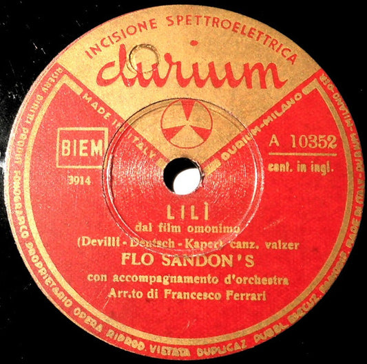 Flo Sandon's : Lilì / Oh My Papà (Shellac, 10")
