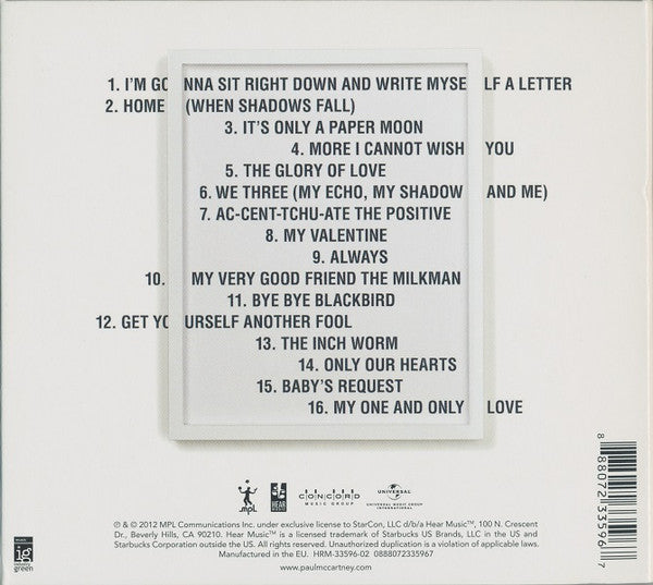 Paul McCartney : Kisses On The Bottom (CD, Album, Dlx + 4xFile, MP3, 320)