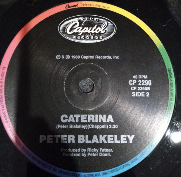 Peter Blakeley : Crying In The Chapel (7", Single)