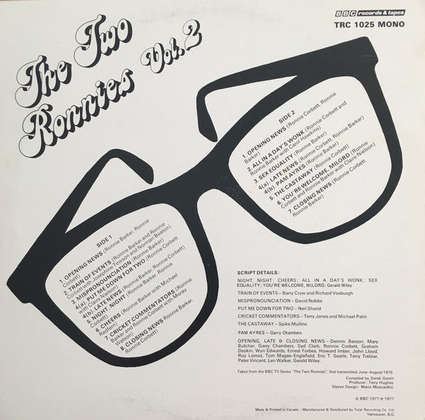 The Two Ronnies : Vol. 2 ..... "Me And Him" (LP, Mono)
