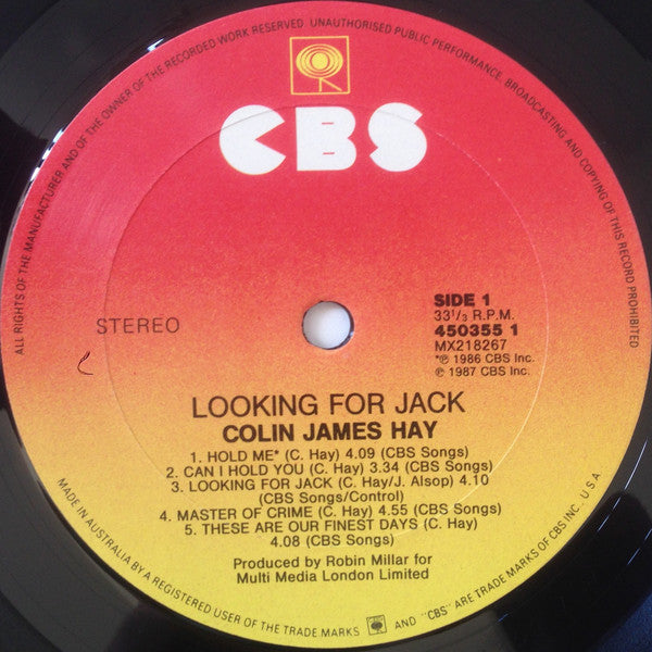Colin James Hay* : Looking For Jack (LP, Album)