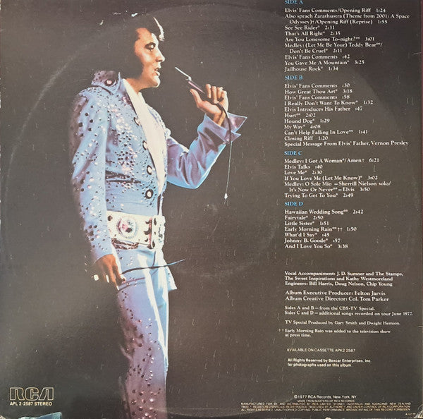 Elvis Presley : Elvis In Concert (2xLP, Gat)