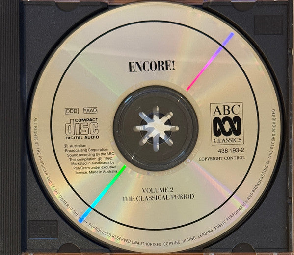 Various : Encore! Best Loved Classics - Volume 2 The Classical Period (CD, Album)