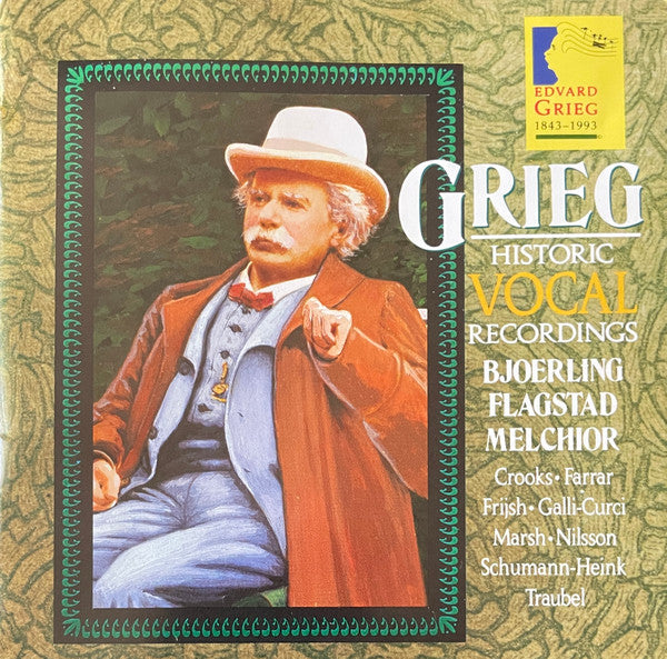 Edvard Grieg - Jussi Björling, Kirsten Flagstad, Lauritz Melchior : Historic Vocal Recordings (CD, Comp, Mono, RM)