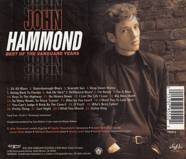 John Paul Hammond : Best Of The Vanguard Years (CD, Comp, RM)