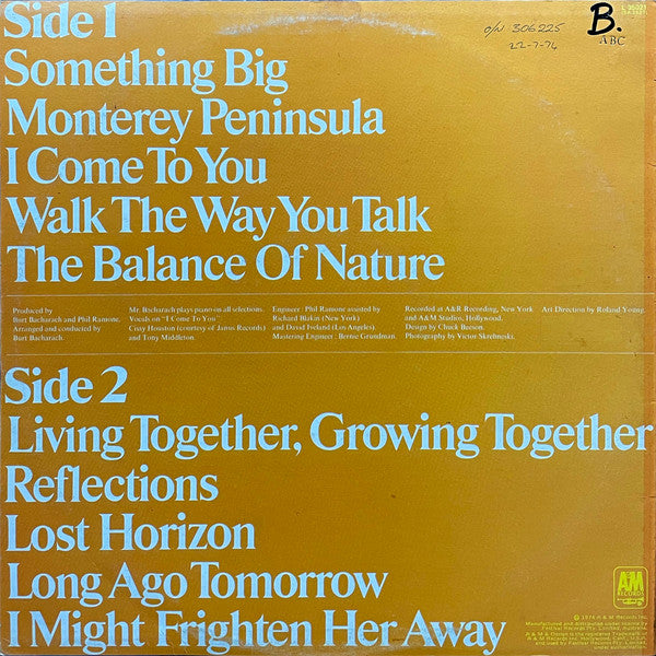 Burt Bacharach : Living Together (LP)