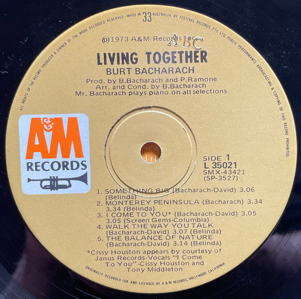 Burt Bacharach : Living Together (LP)