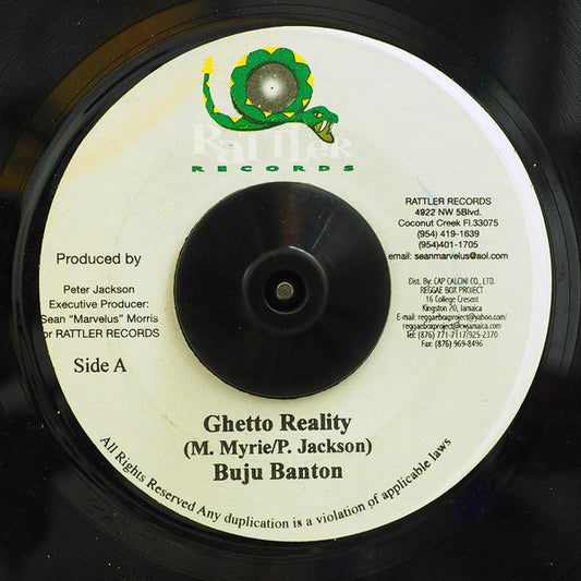 Buju Banton / New Kidz : Ghetto Reality / Push Over (7")