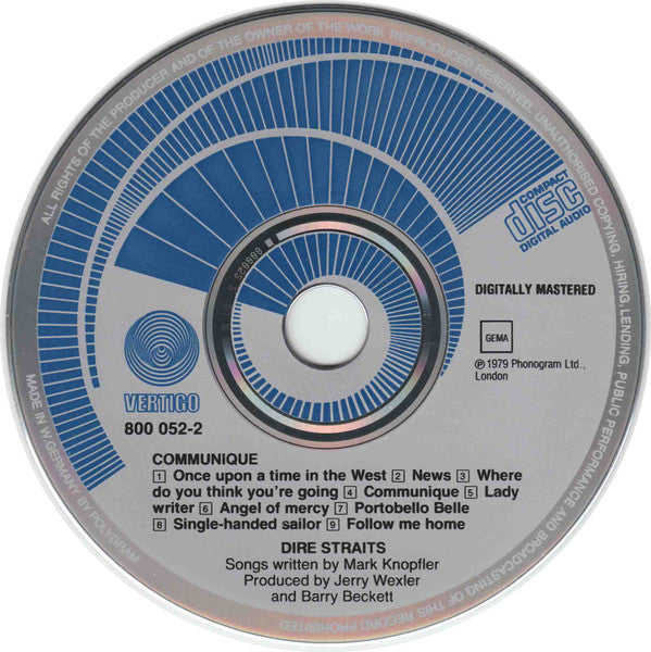 Dire Straits : Communiqué (CD, Album, RE, Blu)