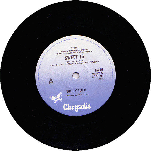 Billy Idol : Sweet Sixteen (7")