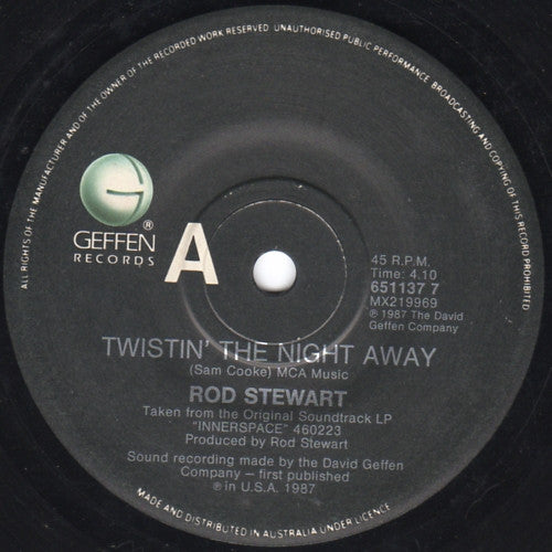 Rod Stewart : Twistin' The Night Away (7")