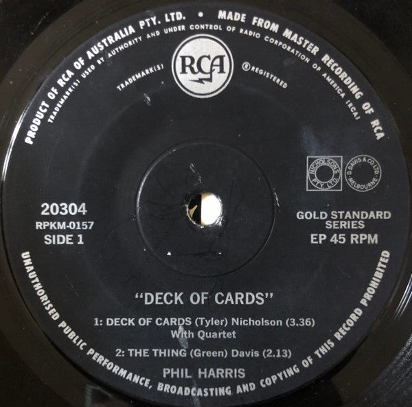 Phil Harris : Deck Of Cards (7", EP, Mono)