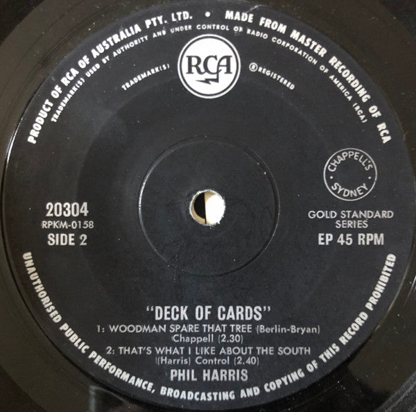 Phil Harris : Deck Of Cards (7", EP, Mono)