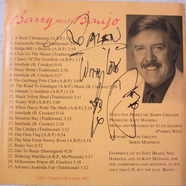 Barry Crocker : Barry Meets Banjo (CD, Album, Comp)