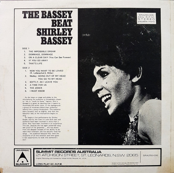 Shirley Bassey : The Bassey Beat (LP, Comp)