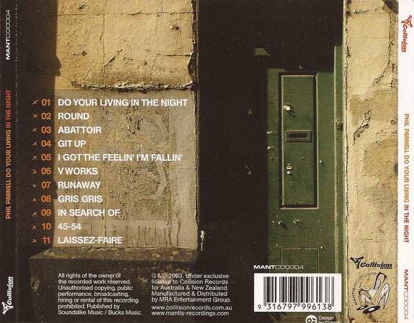 Phil Parnell : Do Your Living In The Night (CD, Album)