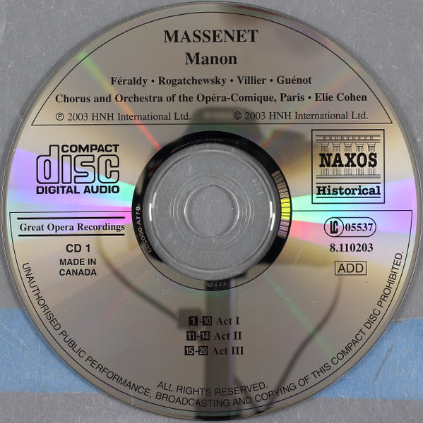 Jules Massenet : Manon (2xCD)