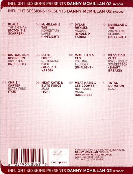 Danny McMillan : Inflight Sessions Present Danny McMillan 02 (CD, Mixed)