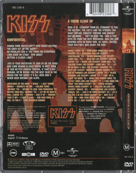 Kiss : Konfidential & X - Treme Close Up (DVD-V, Comp, PAL)