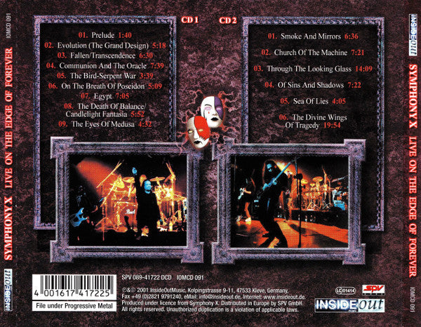 Symphony X : Live On The Edge Of Forever (2xCD, Album)