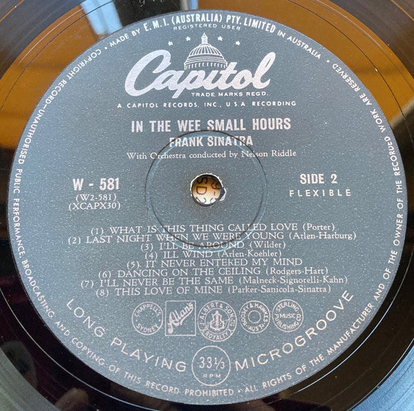 Frank Sinatra : In The Wee Small Hours (LP, Album, Mono)