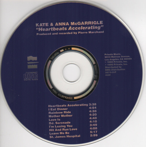 Kate & Anna McGarrigle : Heartbeats Accelerating (CD, Album, RP)