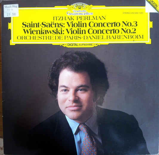 Itzhak Perlman - Saint-Saëns*, Wieniawski* - Orchestre De Paris Conducted By Daniel Barenboim : Violin Concerto No.3 / Violin Concerto No.2 (LP, Album, Ast)