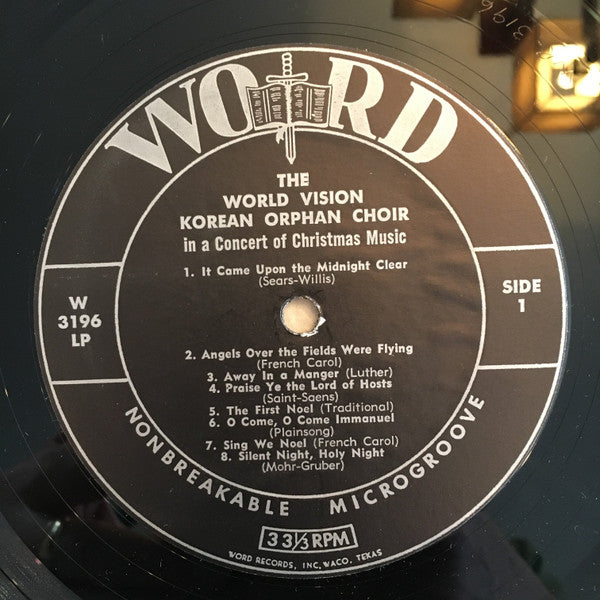 The Korean Orphan Choir : A Concert Of Christmas Music (LP, Album, Mono)