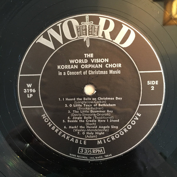 The Korean Orphan Choir : A Concert Of Christmas Music (LP, Album, Mono)