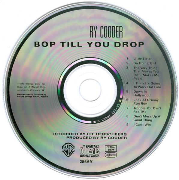 Ry Cooder : Bop Till You Drop (CD, Album, RE)