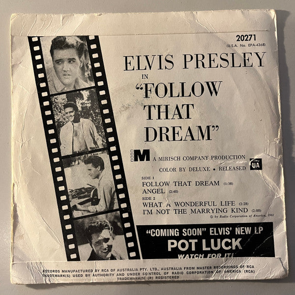 Elvis Presley : Follow That Dream (7", EP)