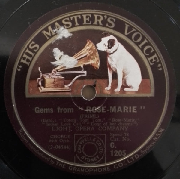 Light Opera Company* : Gems From " Rose-Marie" / Gems From "No, No, Nanette"  (Shellac, 12")